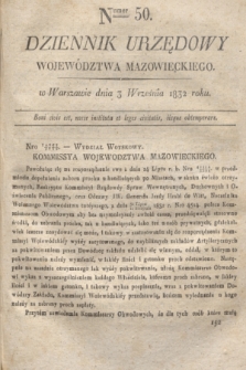 Dziennik Urzędowy Województwa Mazowieckiego. 1832, nr 50 (3 września) + dod.