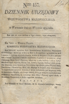 Dziennik Urzędowy Województwa Mazowieckiego. 1834, nr 157 (22 września) + dod.