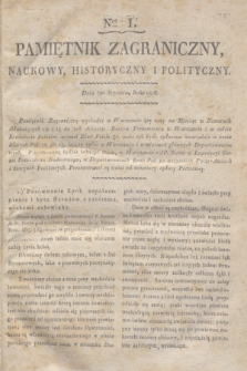 Pamiętnik Zagraniczny, Naukowy, Historyczny i Polityczny. 1816, Nro 1 (7 stycznia)