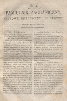 Pamiętnik Zagraniczny, Naukowy, Historyczny i Polityczny. 1816, Nro 4 (28 stycznia)