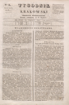 Tygodnik Krakowski. 1834, Cz.1, nr 3 (8 stycznia)