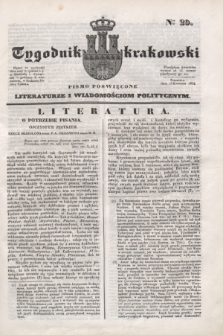 Tygodnik Krakowski : pismo poświęcone literaturze i wiadomościom politycznym. 1834, Cz.2, nr 29 (13 kwietnia)