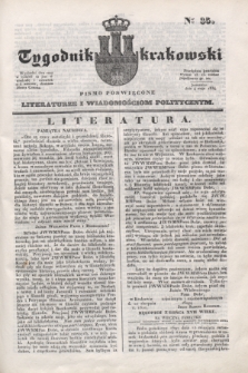 Tygodnik Krakowski : pismo poświęcone literaturze i wiadomościom politycznym. 1834, Cz.2, nr 35 (4 maja)