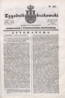 Tygodnik Krakowski : pismo poświęcone literaturze i wiadomościom politycznym. 1834, Cz.2, nr 37 (11 maja)