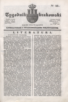 Tygodnik Krakowski : pismo poświęcone literaturze i wiadomościom politycznym. 1834, Cz.2, nr 38 (15 maja)