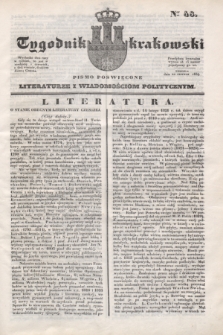 Tygodnik Krakowski : pismo poświęcone literaturze i wiadomościom politycznym. 1834, Cz.2, nr 48 (22 czerwca) + dod.