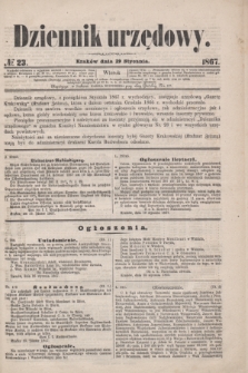 Dziennik Urzędowy. 1867, № 23 (29 stycznia)