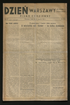Dzień Warszawy : pismo codzienne : wydanie poranne. R.4, Nr 1028 (23 sierpnia 1944)