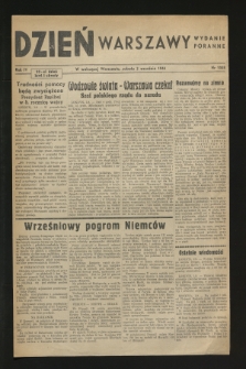 Dzień Warszawy : pismo codzienne : wydanie poranne. R.4, Nr 1048 (2 września 1944)