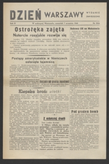 Dzień Warszawy : wydanie zmniejszone [Śródmieście-Południe]. R.4, nr 1056 (7 września 1944)