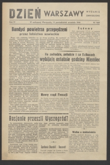 Dzień Warszawy : wydanie zmniejszone [Śródmieście-Południe]. R.4, nr 1059 (11 września 1944)