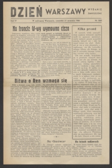 Dzień Warszawy : wydanie zmniejszone [Śródmieście-Południe]. R.4, nr 1068 (21 września 1944)