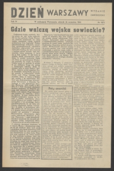 Dzień Warszawy : wydanie zmniejszone [Śródmieście-Południe]. R.4, nr 1073 (26 września 1944)