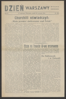 Dzień Warszawy : wydanie zmniejszone [Śródmieście-Południe]. R.4, nr 1076 (29 września 1944)