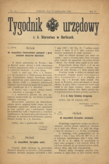 Tygodnik urzędowy c. k. Starostwa w Gorlicach. R.4, nr 14 (10 października 1893)