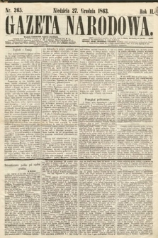 Gazeta Narodowa. 1863, nr 265