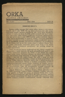 Orka „Prawda Zwycięży”. R.3, nr 5 (maj 1943)