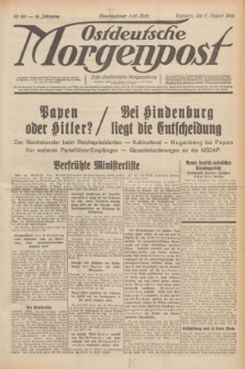 Ostdeutsche Morgenpost : erste oberschlesische Morgenzeitung. Jg.14, Nr. 221 (11 August 1932)