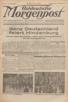 Ostdeutsche Morgenpost : erste oberschlesische Morgenzeitung. Jg.14, Nr 274 (3 Oktober 1932)