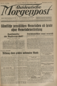 Ostdeutsche Morgenpost : erste oberschlesische Morgenzeitung. Jg.15, Nr. 39 (8 Februar 1933)