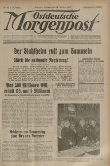 Ostdeutsche Morgenpost : erste oberschlesische Morgenzeitung. Jg.15, Nr. 45 (14 Februar 1933)