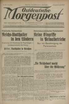 Ostdeutsche Morgenpost : erste oberschlesische Morgenzeitung. Jg.15, Nr. 98 (8 April 1933)