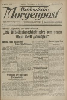 Ostdeutsche Morgenpost : erste oberschlesische Morgenzeitung. Jg.15, Nr. 103 (13 April 1933)