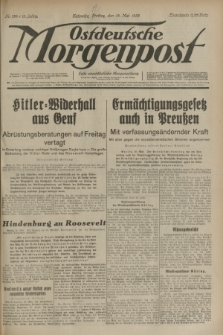 Ostdeutsche Morgenpost : erste oberschlesische Morgenzeitung. Jg.15, Nr. 136 (19 Mai 1933)