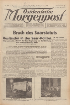 Ostdeutsche Morgenpost : Führende Wirtschaftszeitung. Jg.15, Nr. 247 (8 September 1933)