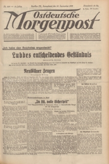 Ostdeutsche Morgenpost : Führende Wirtschaftszeitung. Jg.15, Nr. 269 (30 September 1933)