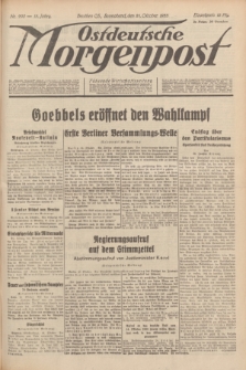 Ostdeutsche Morgenpost : Führende Wirtschaftszeitung. Jg.15, Nr. 290 (21 Oktober 1933)