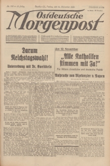 Ostdeutsche Morgenpost : Führende Wirtschaftszeitung. Jg.15, Nr. 310 (10 November 1933)