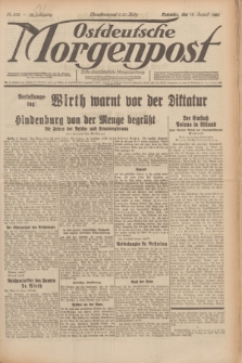 Ostdeutsche Morgenpost : erste oberschlesische Morgenzeitung. Jg.12, Nr. 222 (12 August 1930)