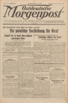 Ostdeutsche Morgenpost : erste oberschlesische Morgenzeitung. Jg.13, Nr. 14 (14 Januar 1931)