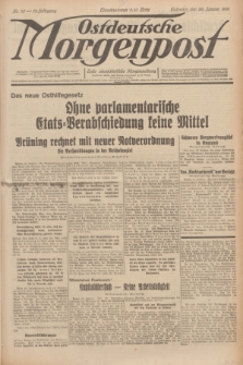 Ostdeutsche Morgenpost : erste oberschlesische Morgenzeitung. Jg.13, Nr. 30 (30 Januar 1931)