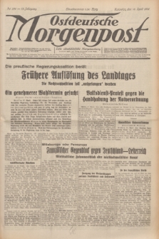 Ostdeutsche Morgenpost : erste oberschlesische Morgenzeitung. Jg.13, Nr. 106 (18 April 1931)