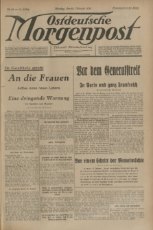 Ostdeutsche Morgenpost : Führende Wirtschaftszeitung. Jg.16, Nr. 42 (12 Februar 1934)
