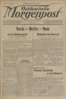 Ostdeutsche Morgenpost : Führende Wirtschaftszeitung. Jg.16, Nr. 50 (20 Februar 1934)