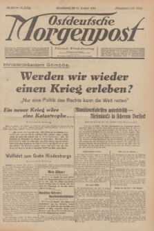Ostdeutsche Morgenpost : Führende Wirtschaftszeitung. Jg.16, Nr. 216 (11 August 1934)