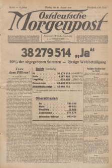 Ostdeutsche Morgenpost : Führende Wirtschaftszeitung. Jg.16, Nr. 225 (20 August 1934)