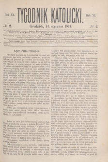 Tygodnik Katolicki. R.12, № 2 (14 stycznia 1871)