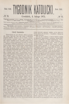 Tygodnik Katolicki. R.12, № 9 (4 lutego 1871)
