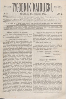 Tygodnik Katolicki. R.13, № 2 (13 stycznia 1872)