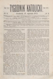 Tygodnik Katolicki. R.13, № 4 (27 stycznia 1872)