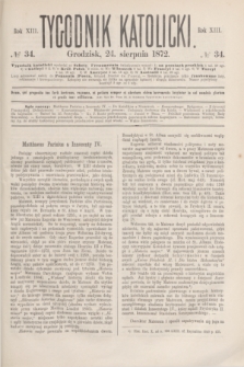 Tygodnik Katolicki. R.13, № 34 (24 sierpnia 1872)