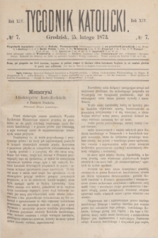 Tygodnik Katolicki. R.14, № 7 (15 lutego 1873)