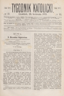 Tygodnik Katolicki. R.14, № 17 (26 kwietnia 1873)