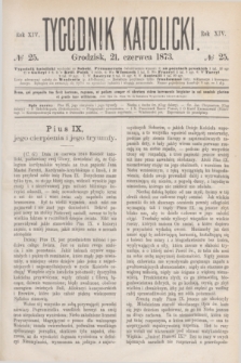 Tygodnik Katolicki. R.14, № 25 (21 czerwca 1873)