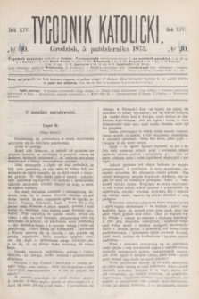 Tygodnik Katolicki. R.14, № 40 (5 października 1873)