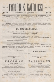 Tygodnik Katolicki. R.14, № 50 (13 grudnia 1873)